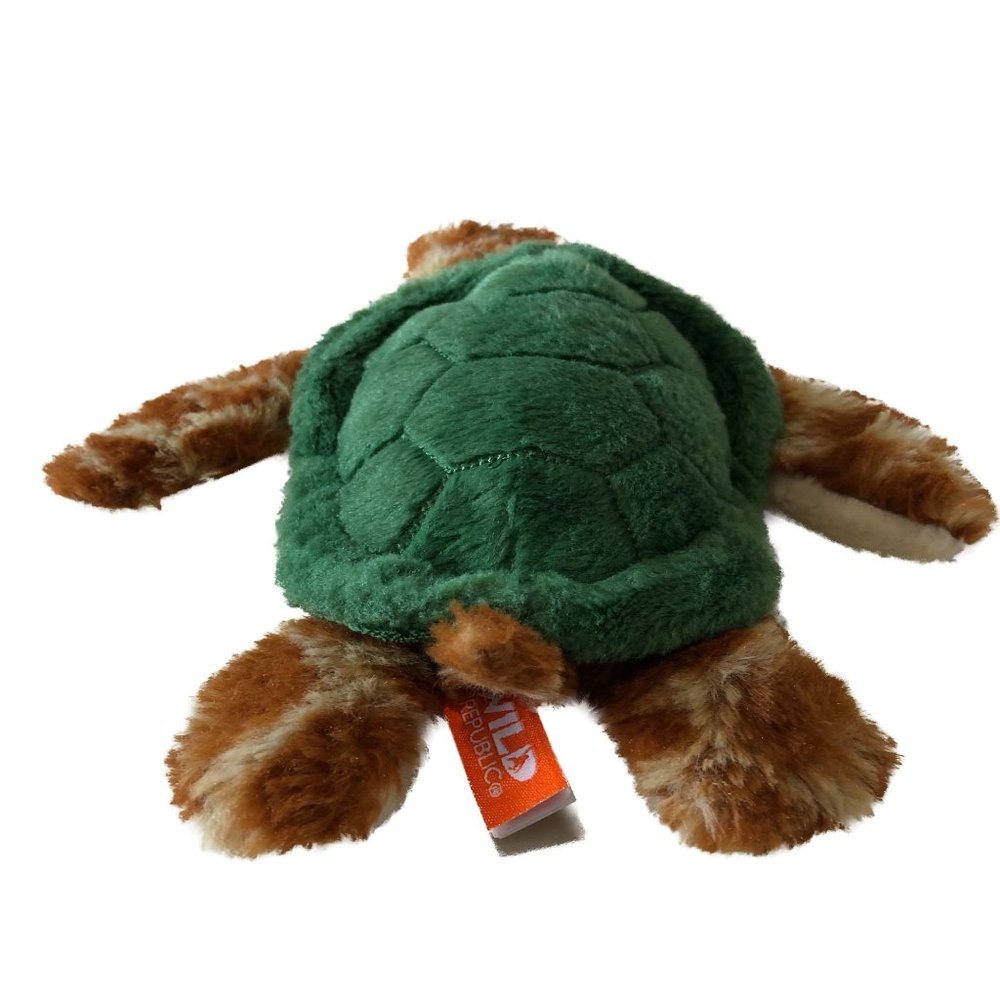 Wild Republic Turtle Plush Brown Green Sea Life Ocean Marine Life 8" - Picture 4 of 8